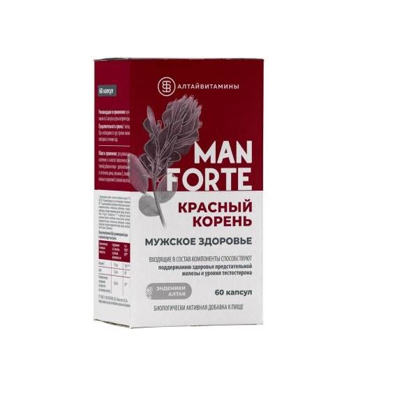 Красный корень Man Forte мужское здоровье Алтайвитамины 60 капсул фотография