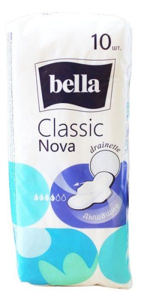 Прокладки Белла белая линия Nova classic drainette air 10шт фотография