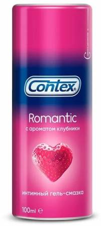 Интимный гель-смазка Contex Romantic с ароматом клубники, 100 мл фотография